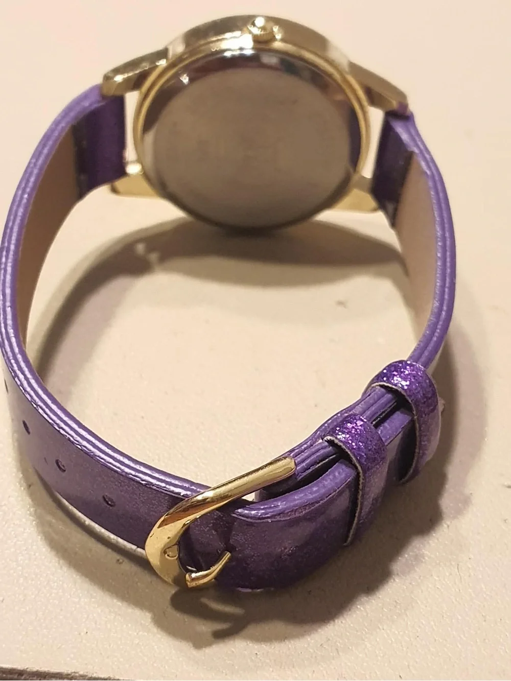 🦋10/$20🦋 Goldtone/Purple Rhinestone Leather Women's Watch